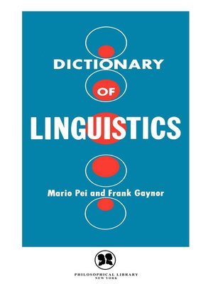 cover image of A Dictionary of Linguistics